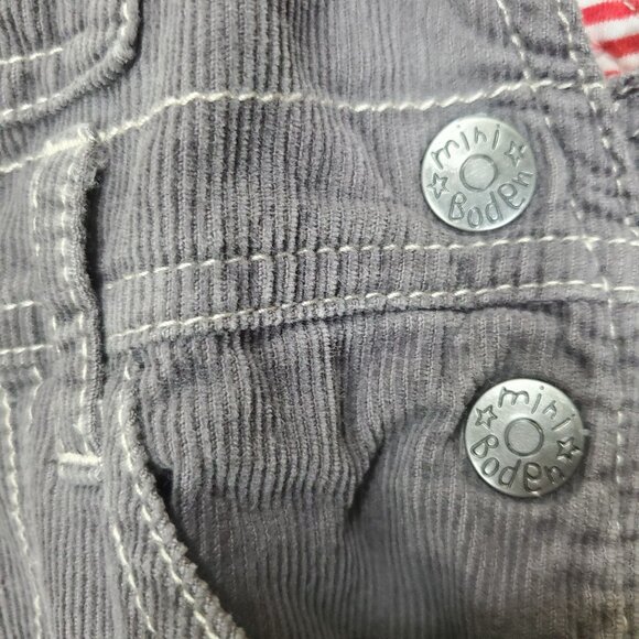 BABY BODEN Kids SZ 12-18 Months Overalls Corduroy Snap Buttons 100% Cotton Brown - Picture 8 of 11